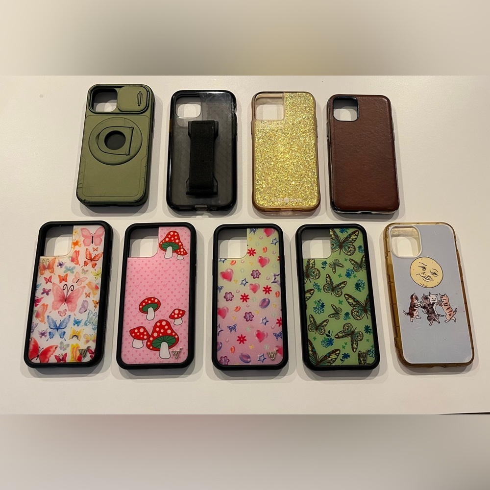 Lot of nine iPhone 11 Pro phone cases